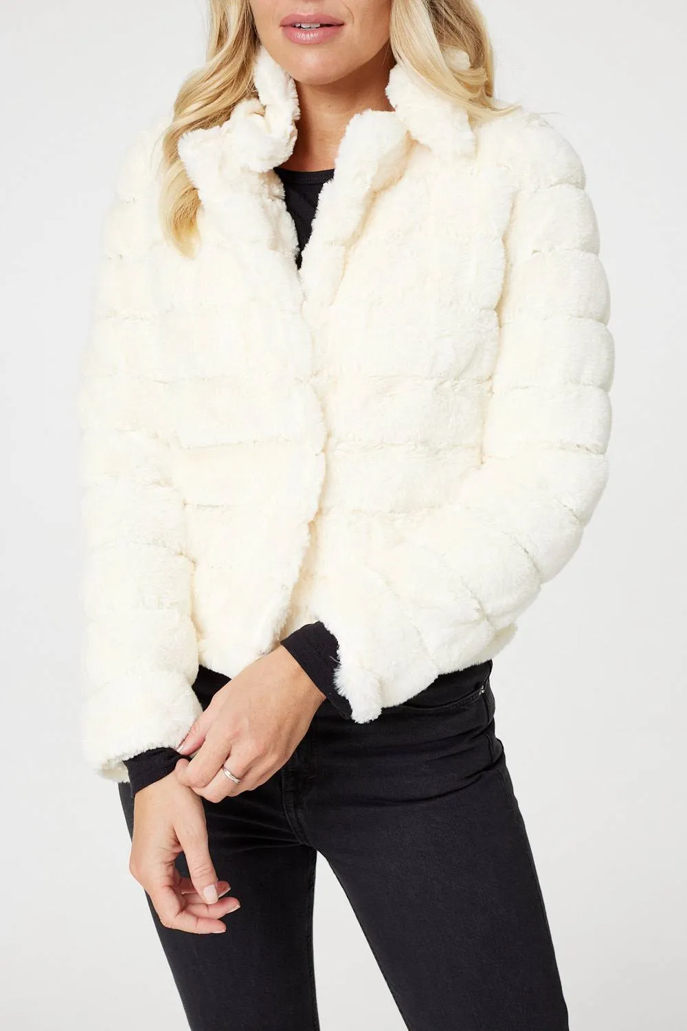 Faux Fur Cropped Jacket