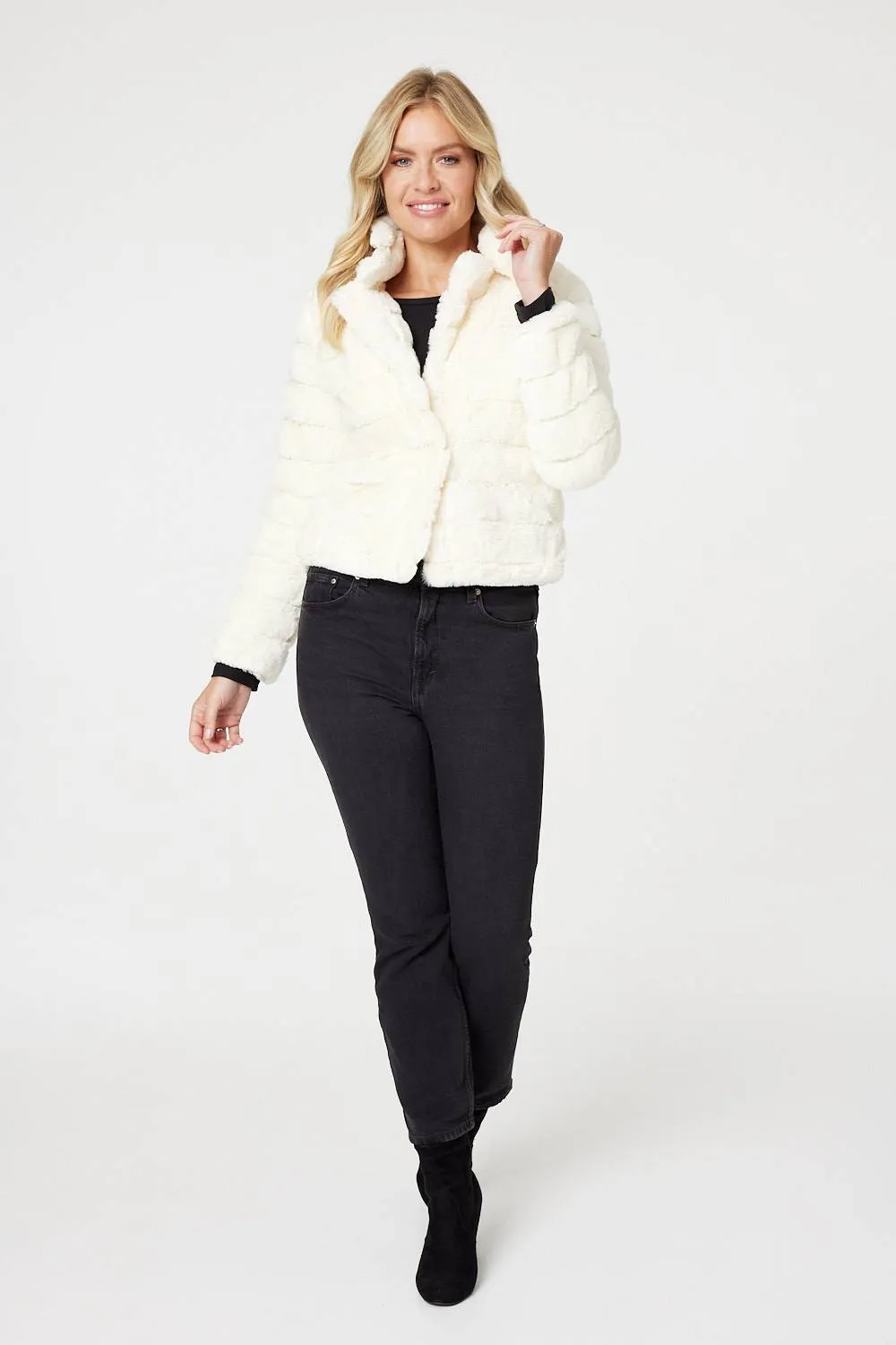 Faux Fur Cropped Jacket