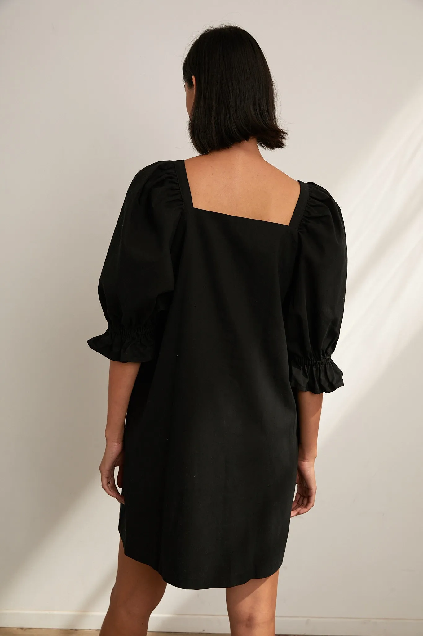 Felix Dress - Black Cotton