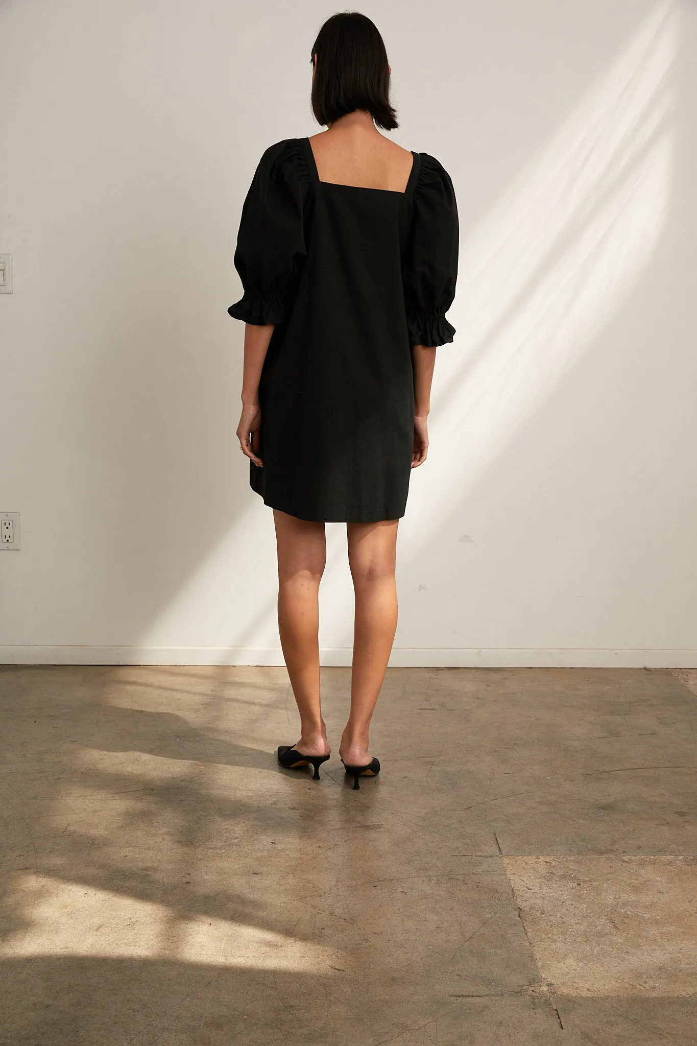 Felix Dress - Black Cotton