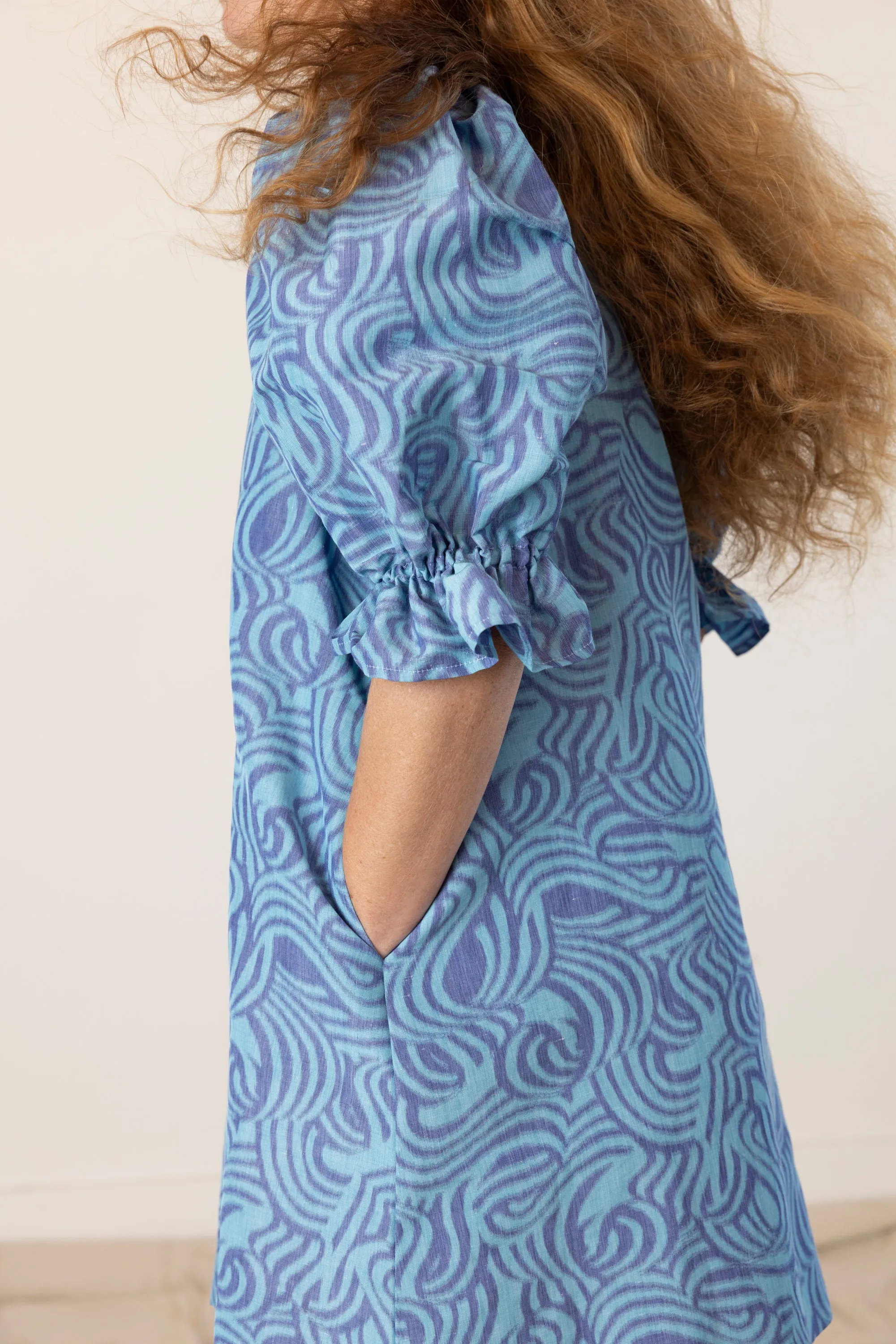 Felix Dress - Blue Swirl