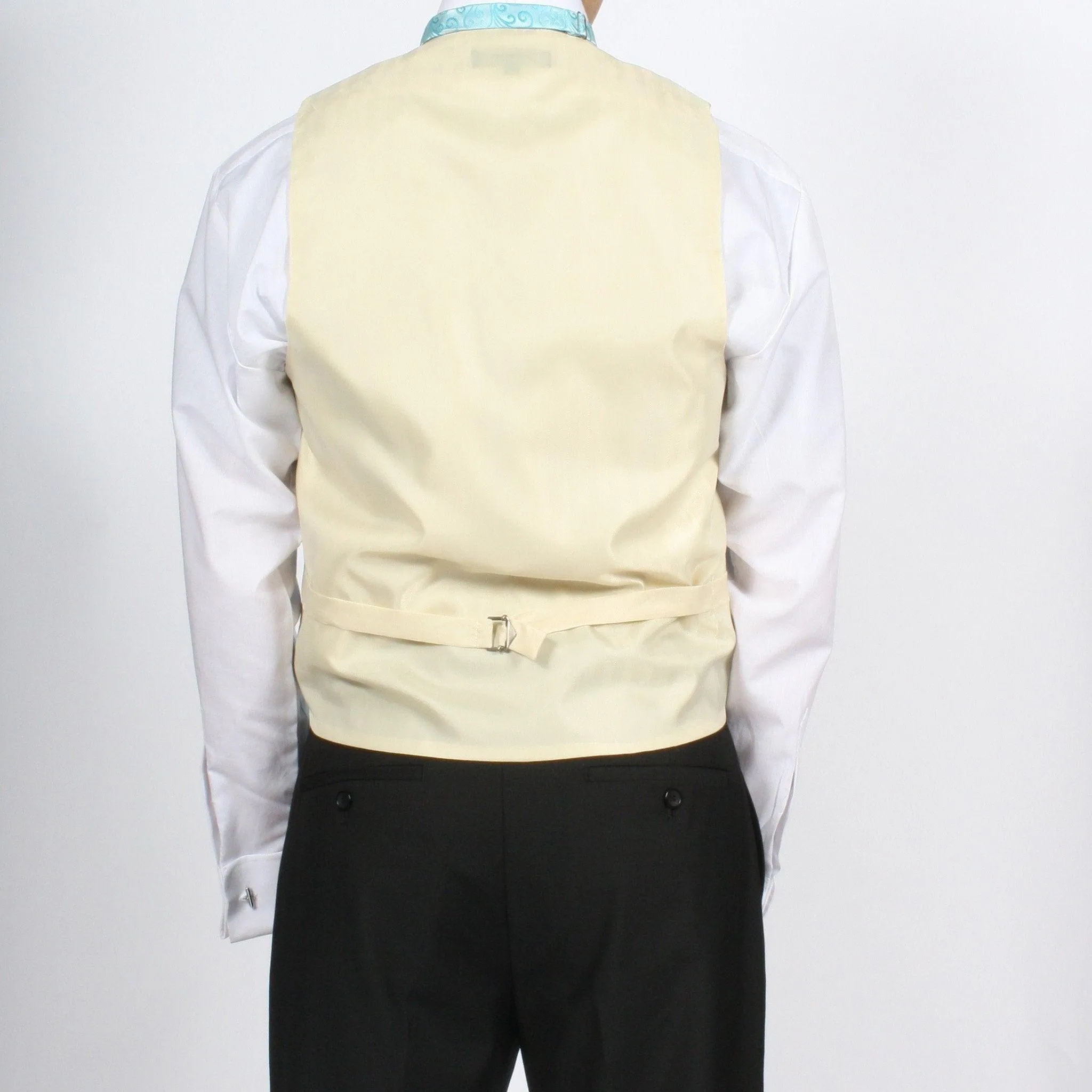 Ferrecci Mens PV50-5 Turquoise Cream Vest Set