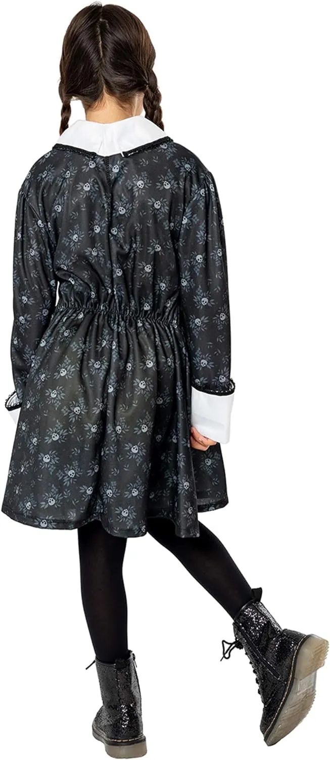 Girls Addams Family Wednesday Addams Dress Costume