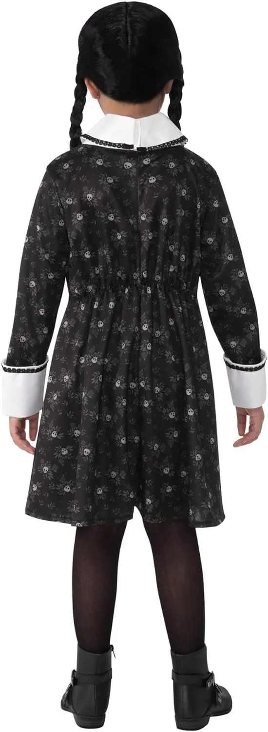 Girls Addams Family Wednesday Addams Dress Costume