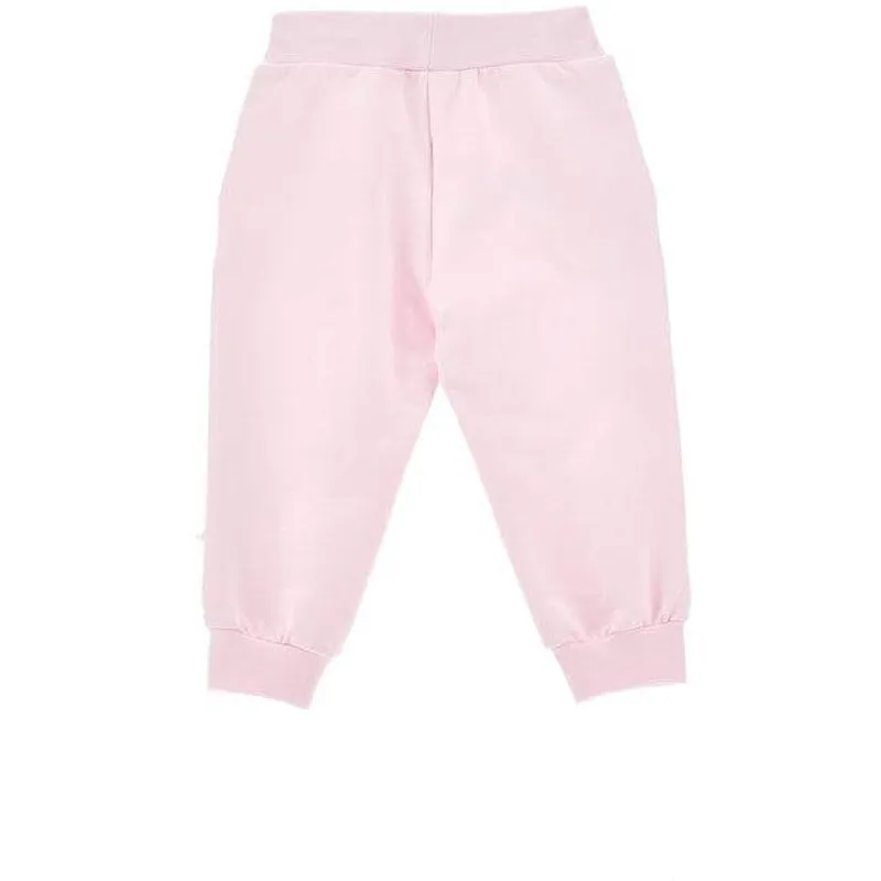 Girls Pink Flower Joggers