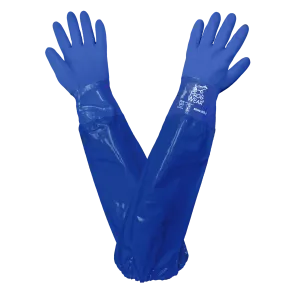 Global Glove FrogWear® Shoulder Length Triple-Coated PVC Abrasion Resistant Chemical Handling Gloves - 8690