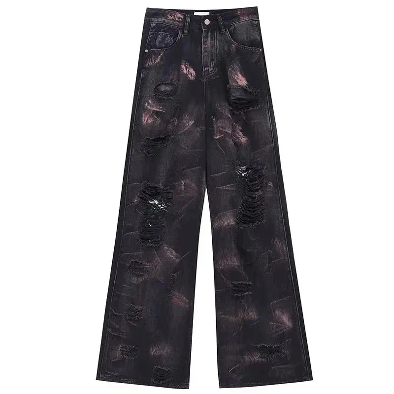 Graffiti Baggy Halloween Ripped Pants