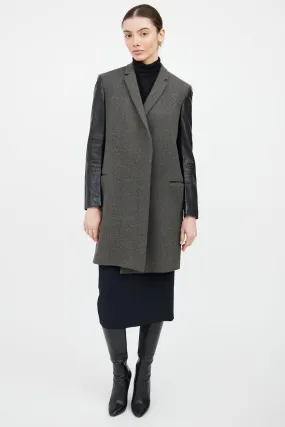 Grey & Black Panel Coat