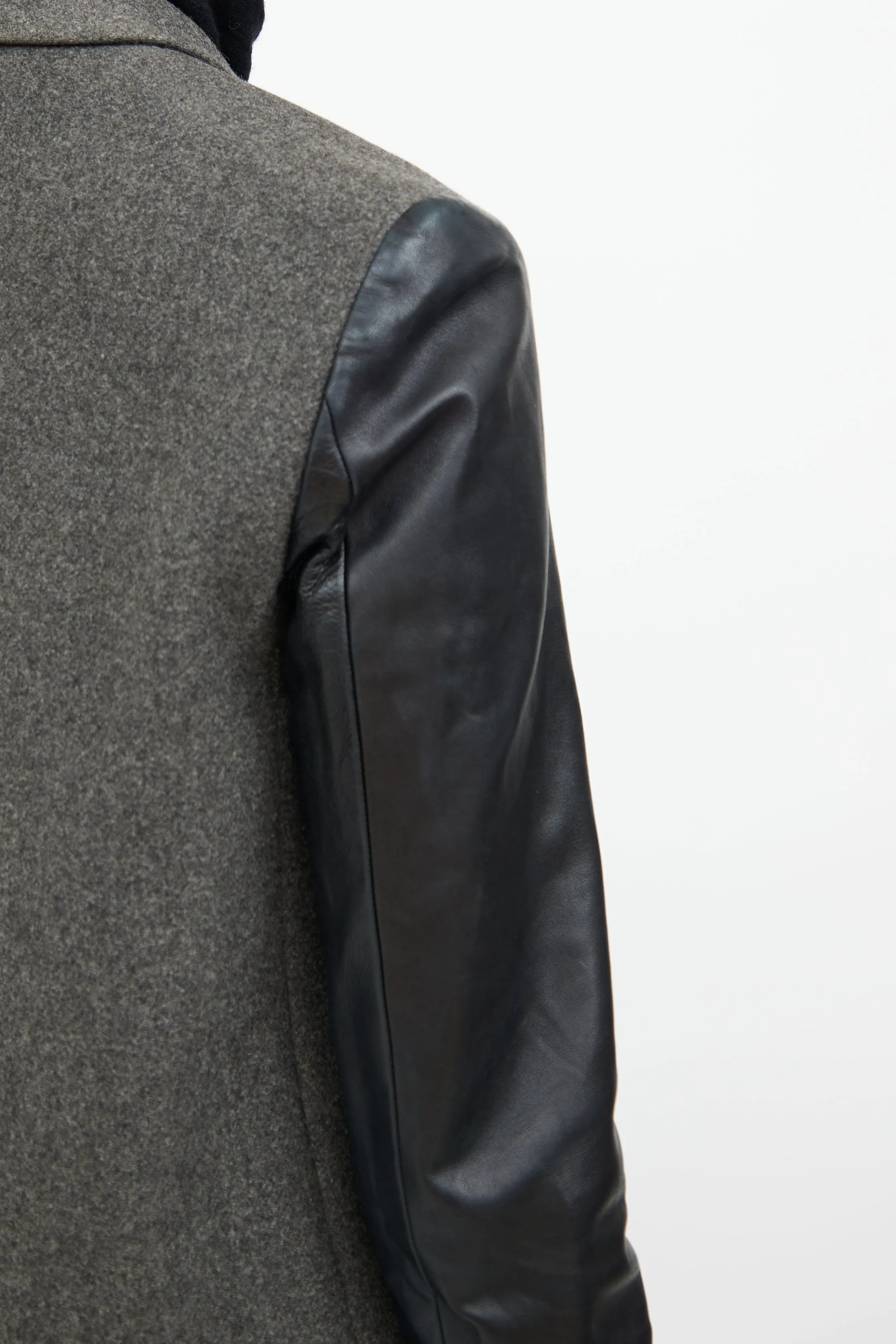 Grey & Black Panel Coat