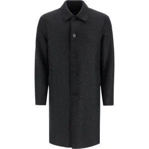 Harris Wharf London single-breasted pressed wool coat