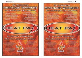 Heat Pax Air Activated Mini/Hand Warmers 40 Unit Display Box 6 Boxes Per Case