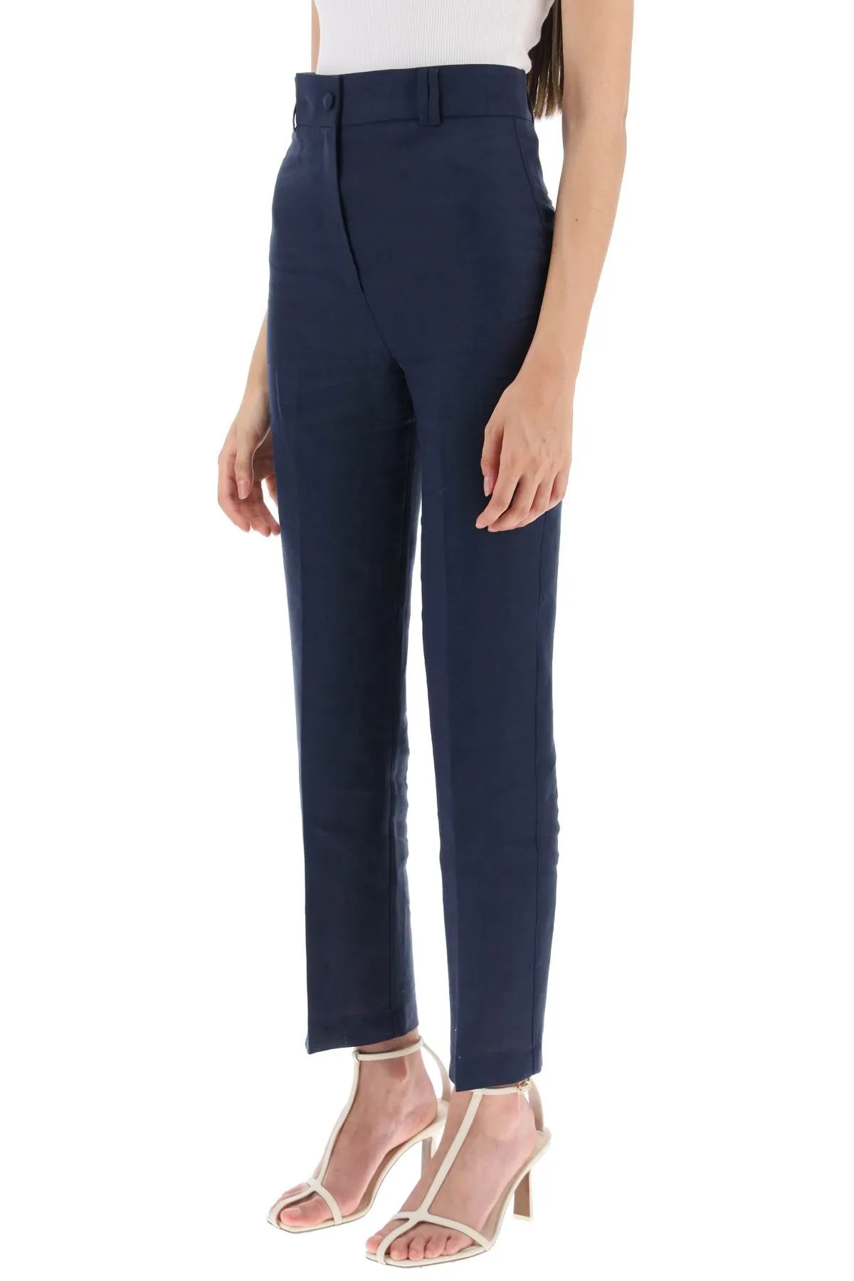 Hebe studio 'loulou' linen trousers