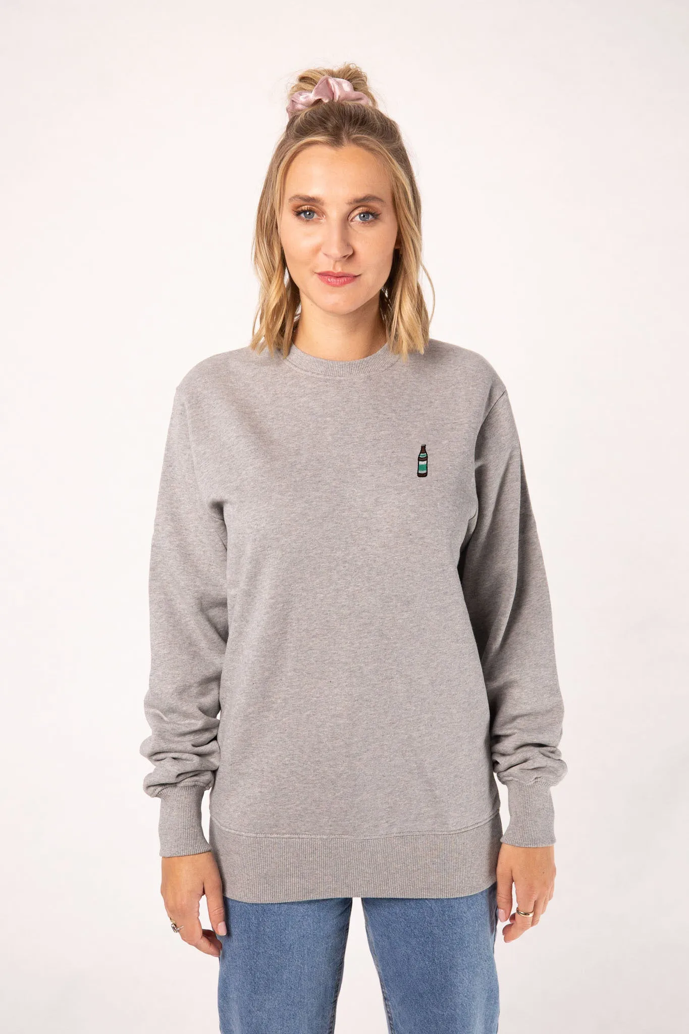 Helles | Bestickter Bio-Baumwoll Frauen Pullover