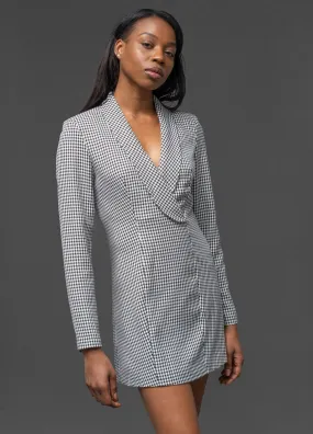 Houndstooth Blazer Dress