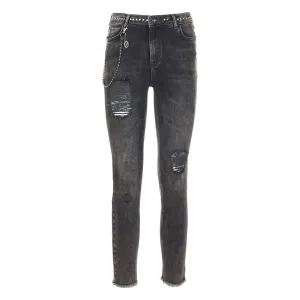 Imperfect Elegant Black Denim Trousers