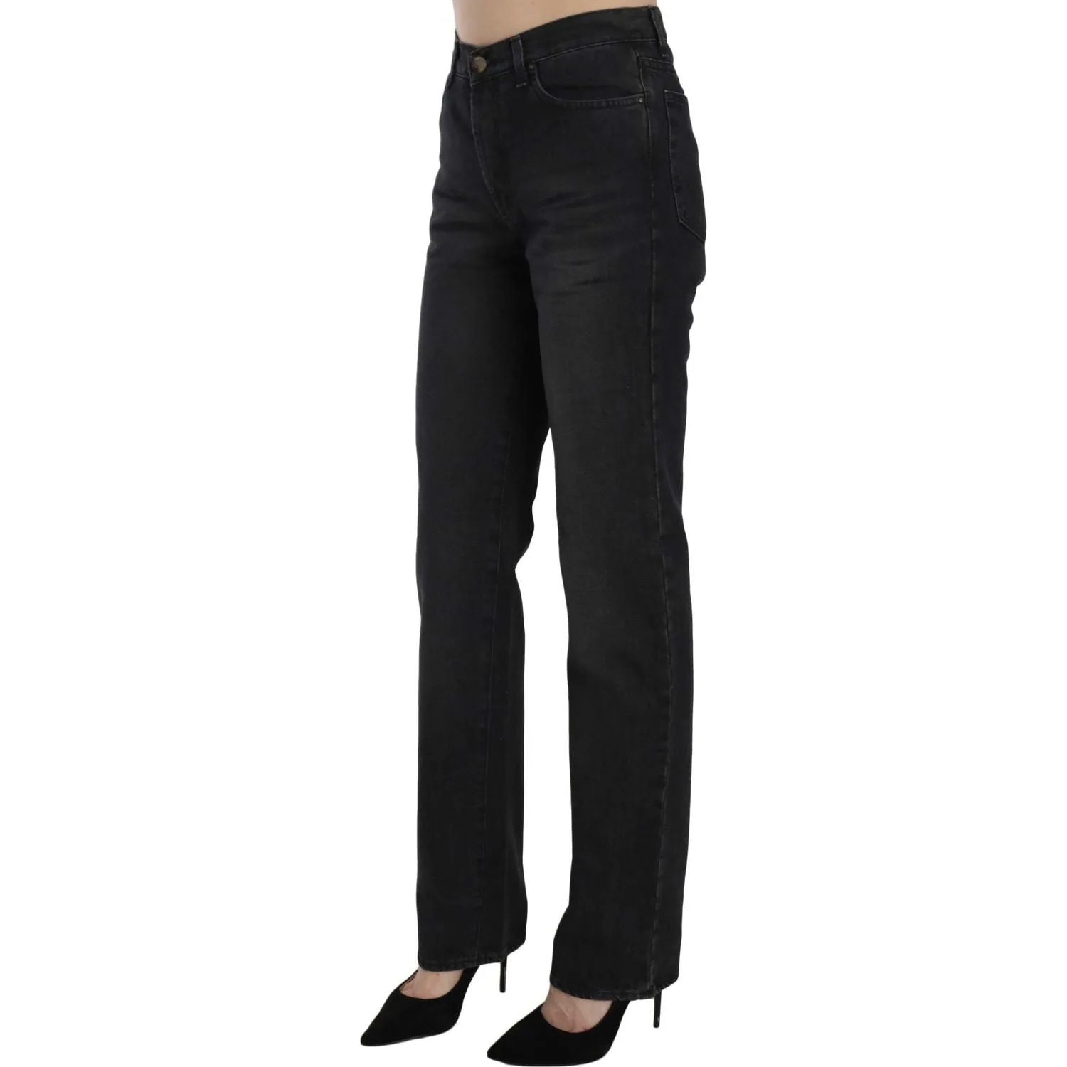 Just Cavalli Elevate Your Style: Chic Black High Waist Denim