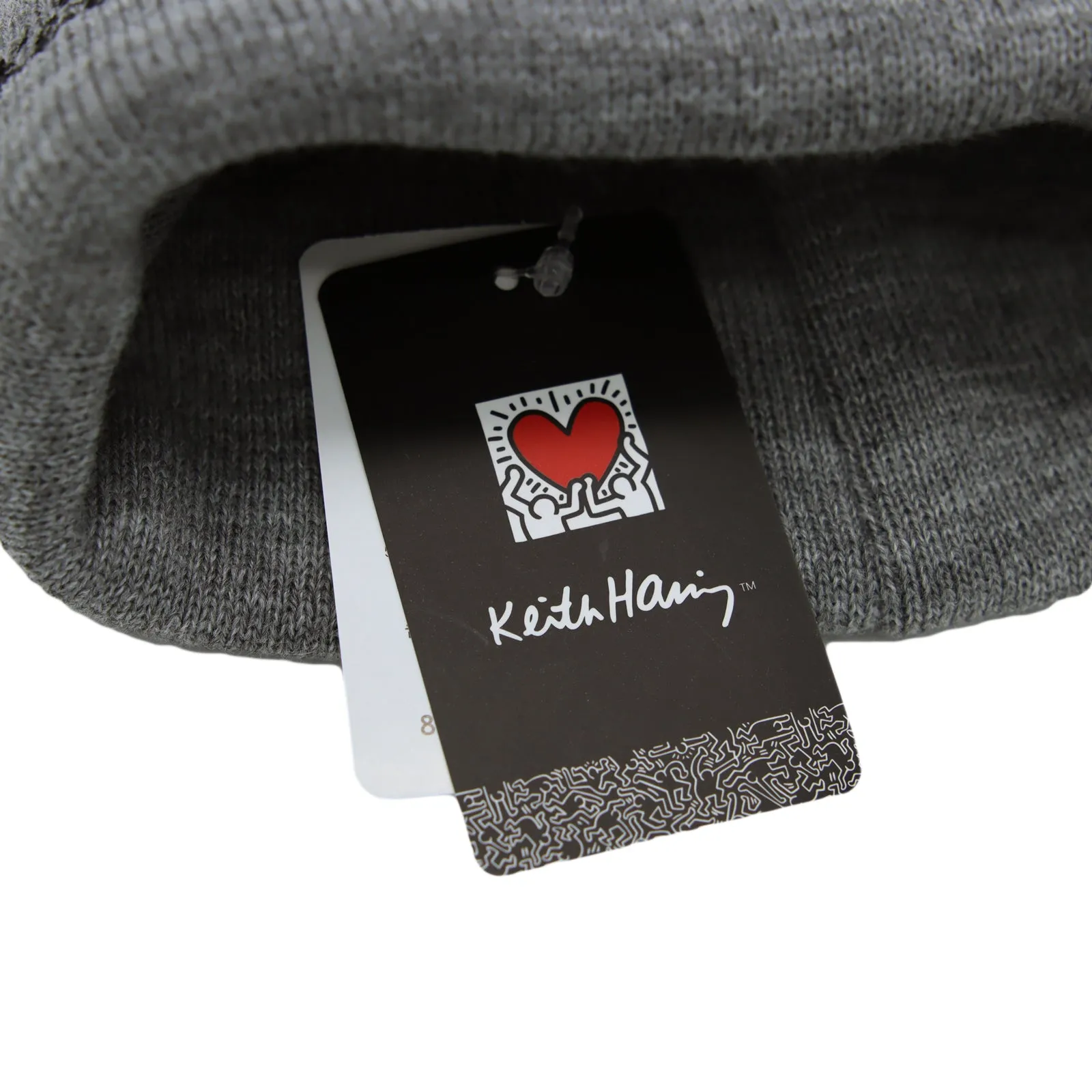 Keith Haring Skull Beanie Hat Heart Patch Watch Cap CR51310