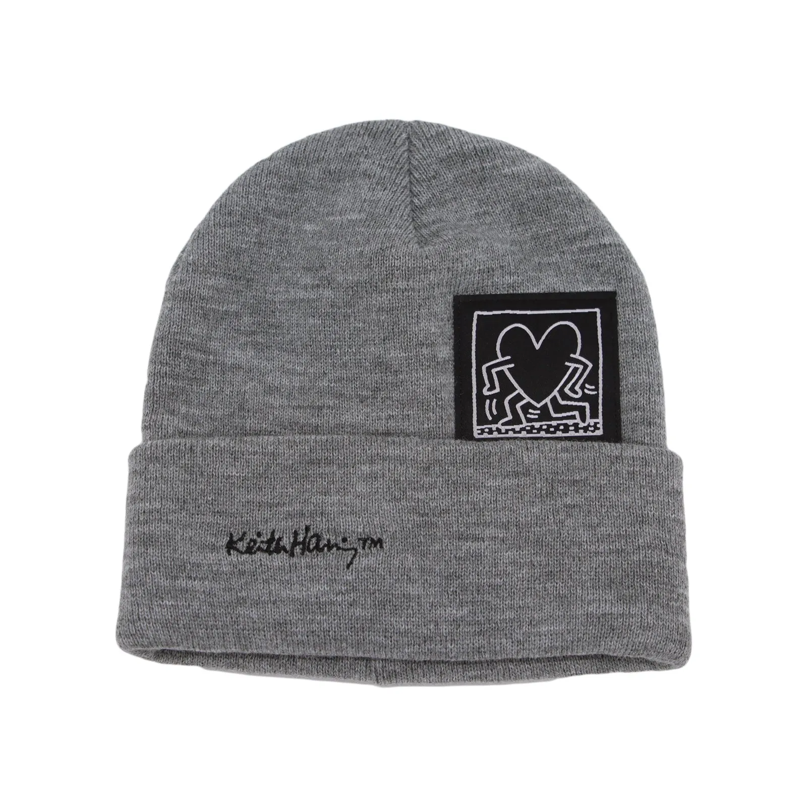 Keith Haring Skull Beanie Hat Heart Patch Watch Cap CR51310