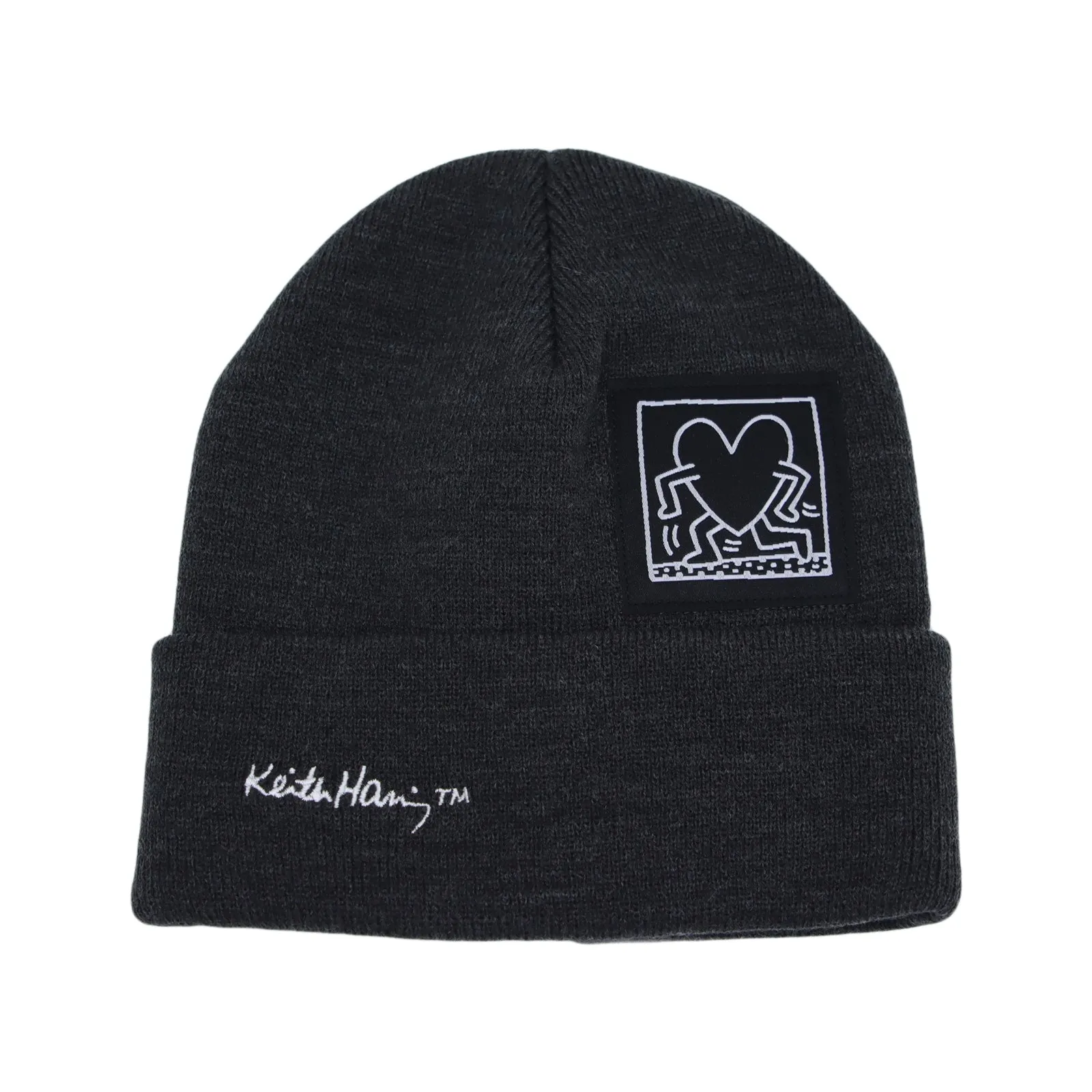 Keith Haring Skull Beanie Hat Heart Patch Watch Cap CR51310