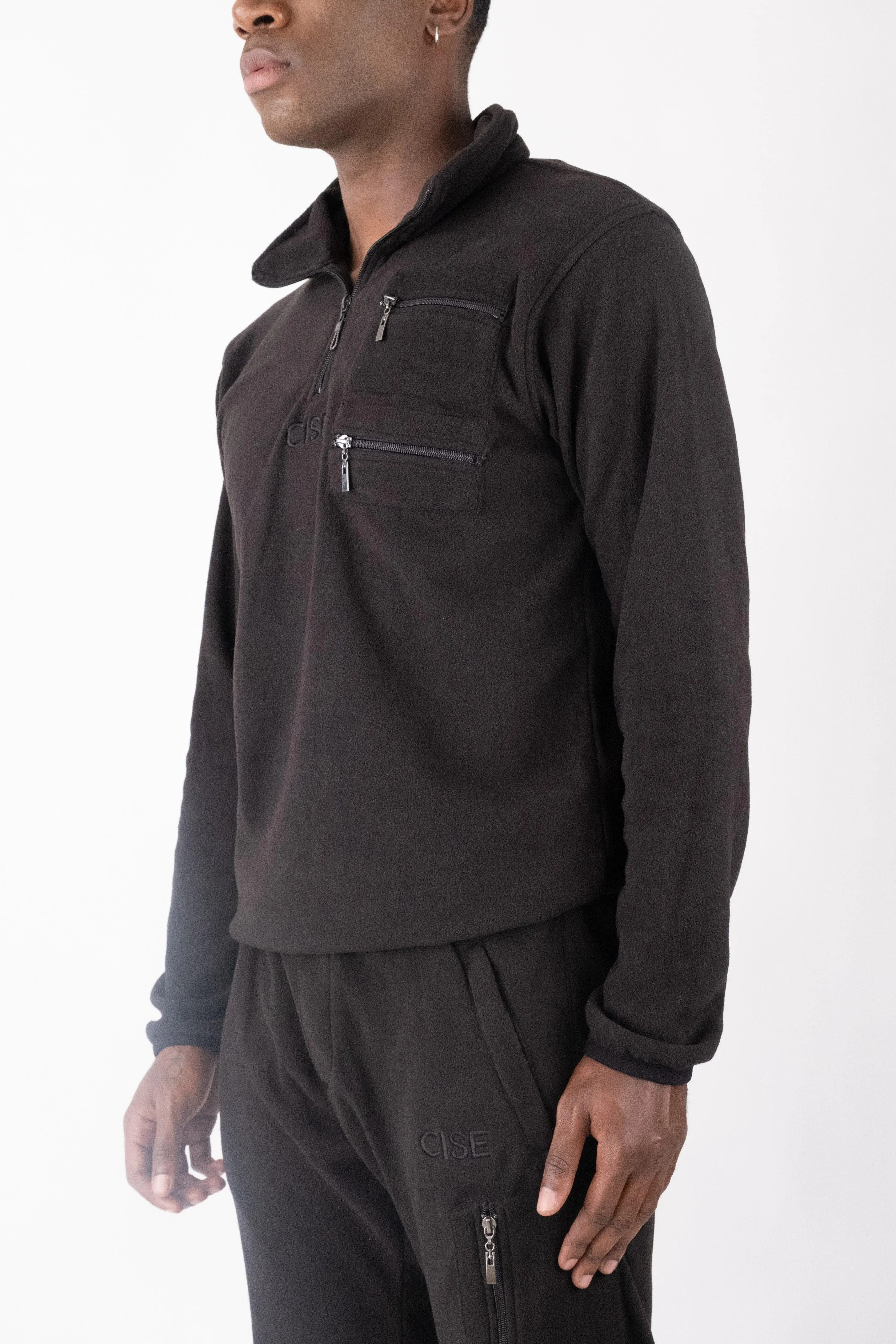 Kennedy Quarter-Zip Pullover (Matte Black)