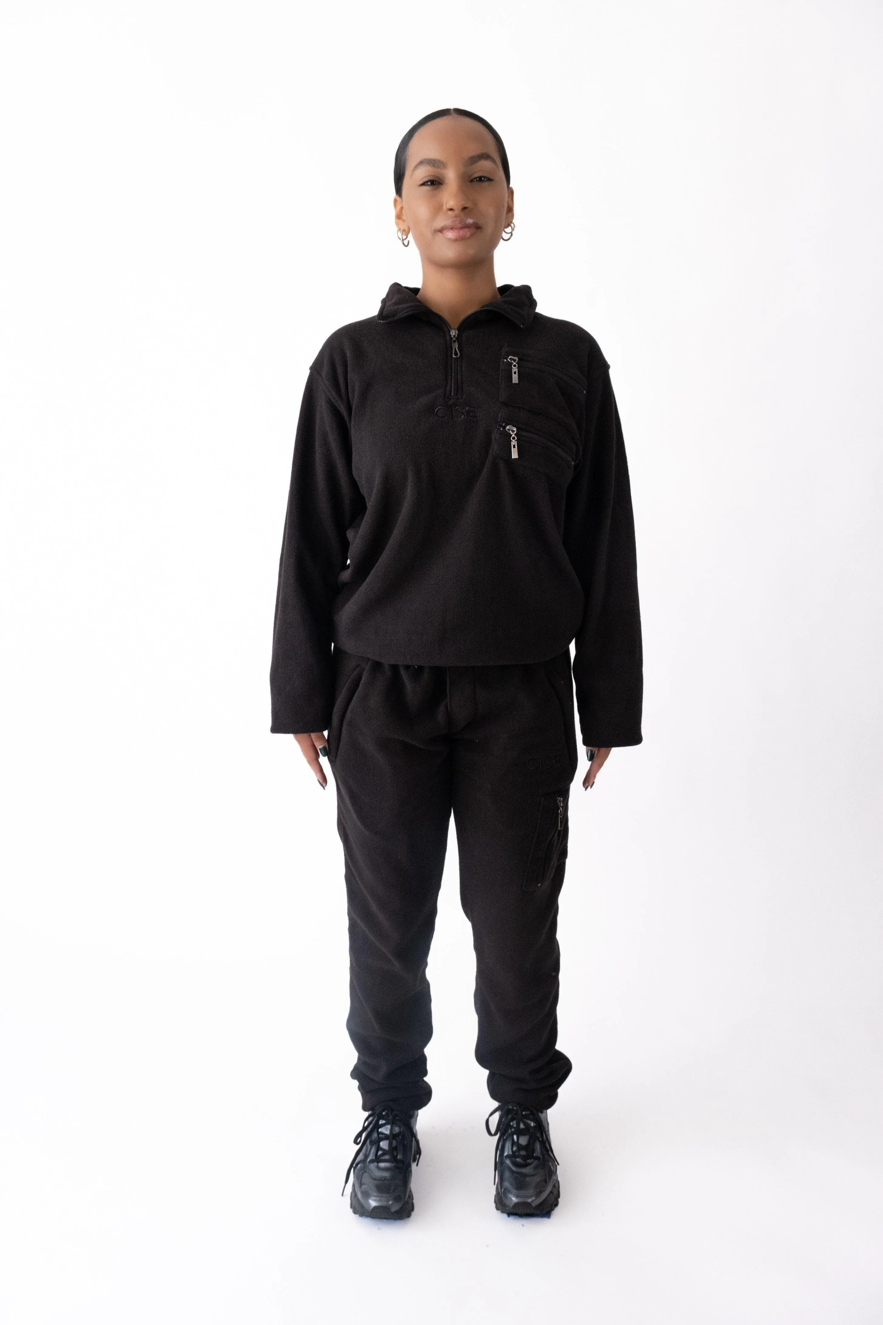 Kennedy Quarter-Zip Pullover (Matte Black)