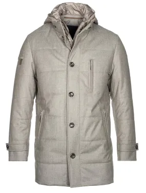 Kirk Hooded Jacket Beige