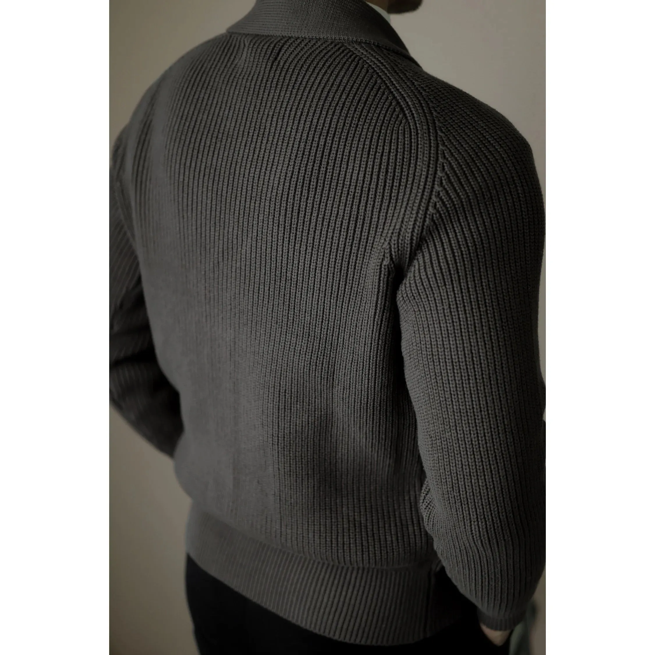 Knitted Cardigan for Men Shawl Collar Thick Warm Sweater - Retro Casual Pullover