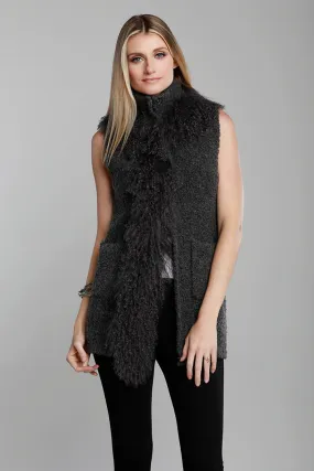 Knitted Mongolian Fur Vest