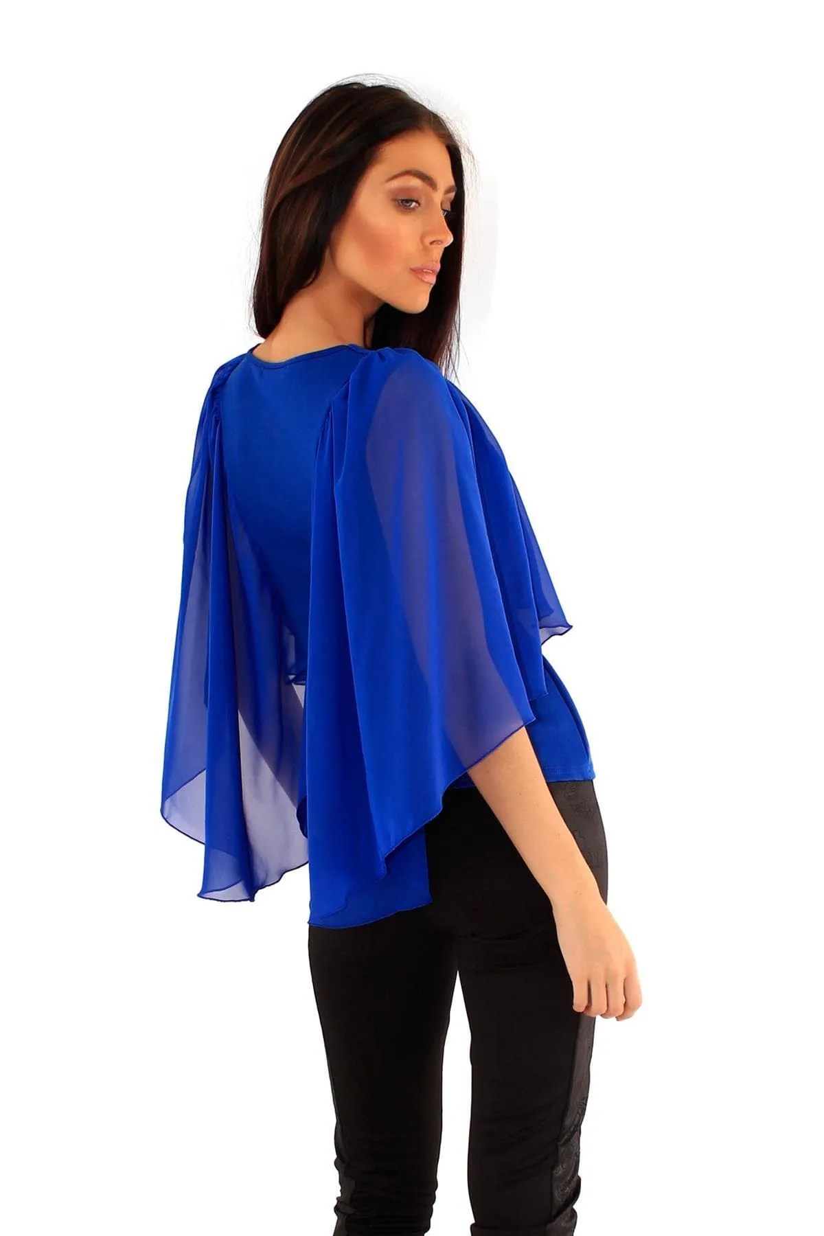 Ladies Batwing Chiffon Shirt