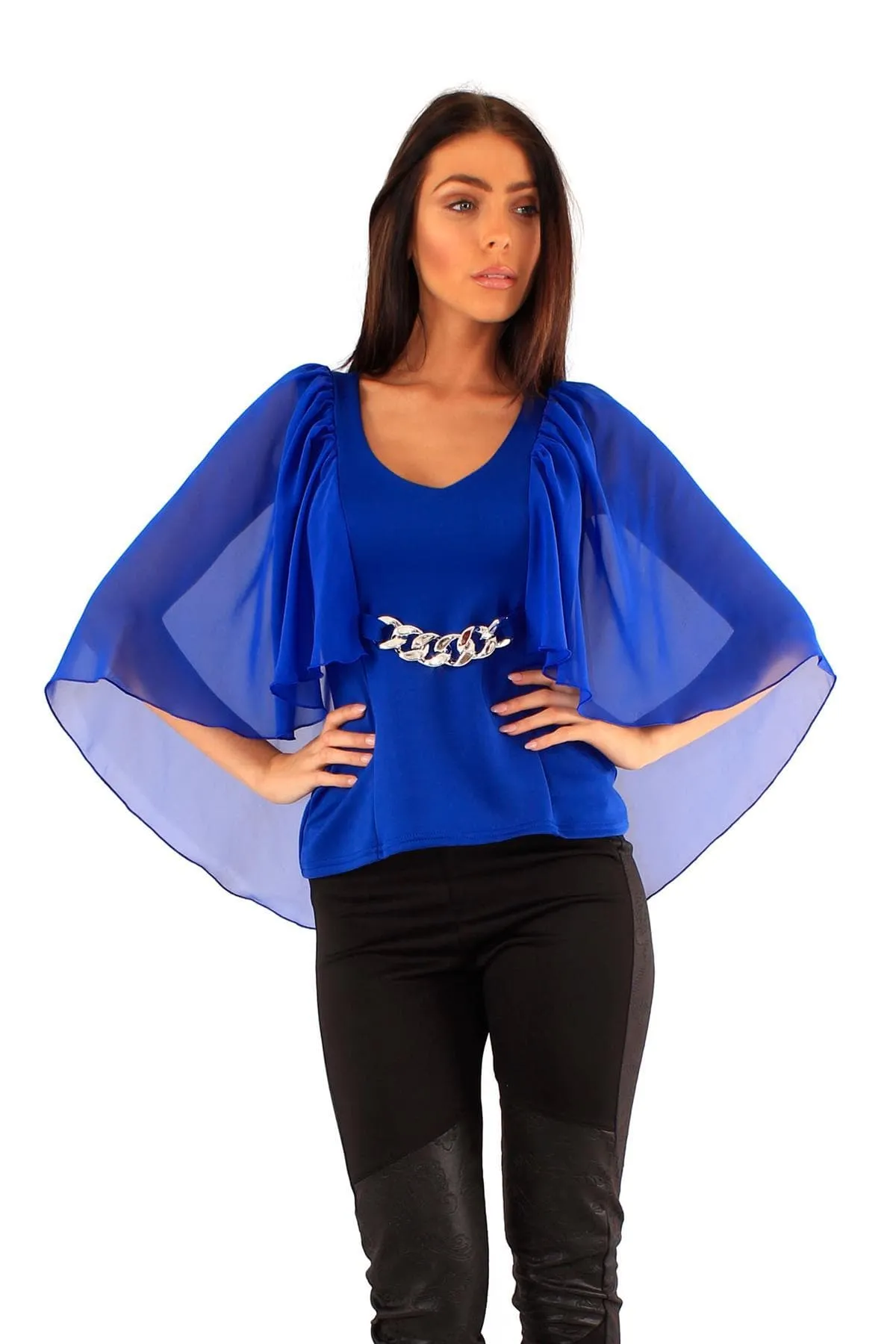 Ladies Batwing Chiffon Shirt