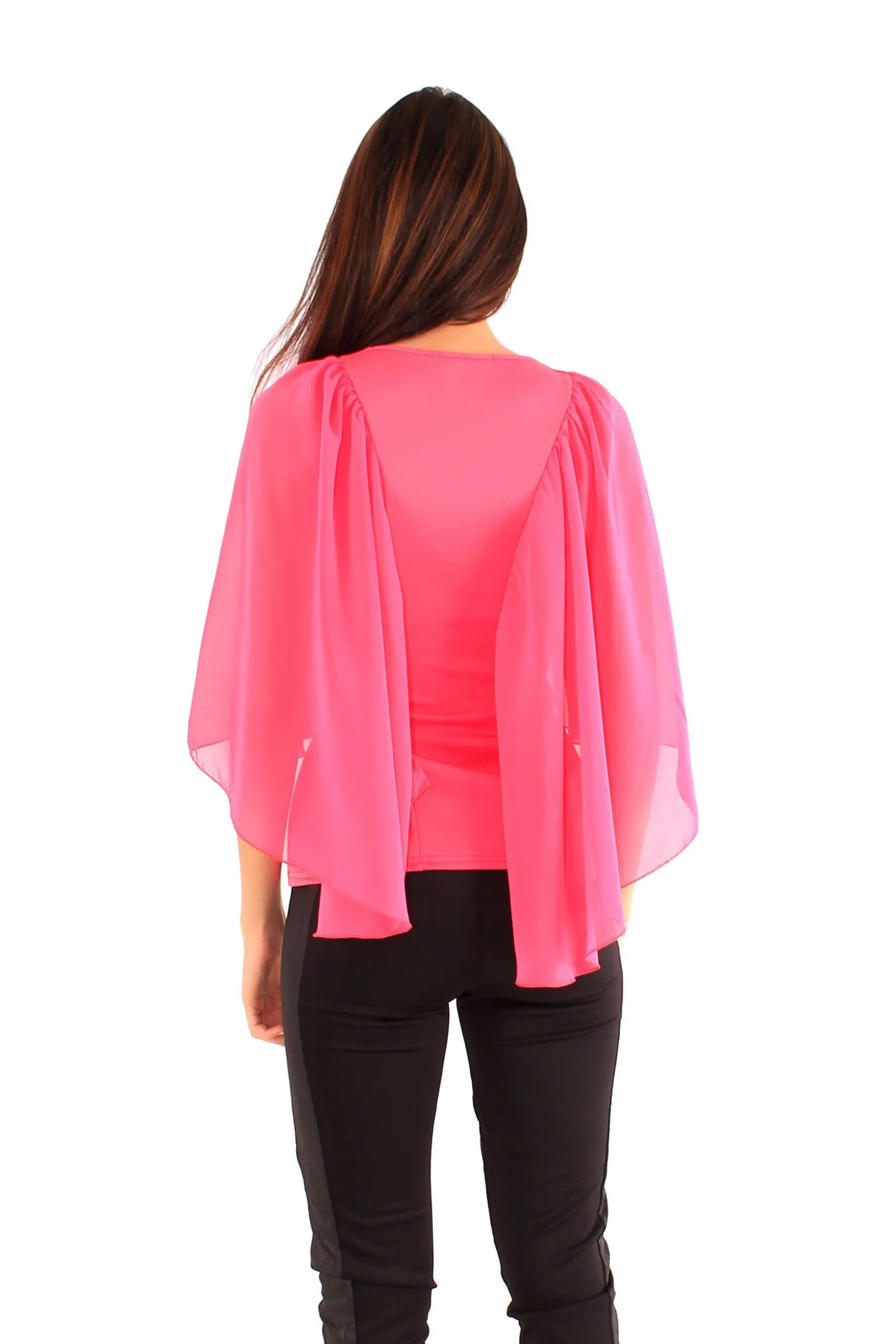 Ladies Batwing Chiffon Shirt