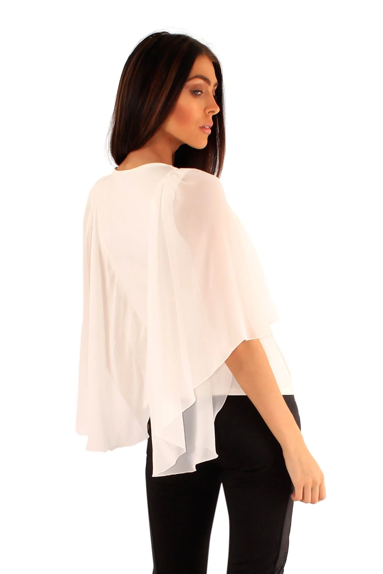 Ladies Batwing Chiffon Shirt