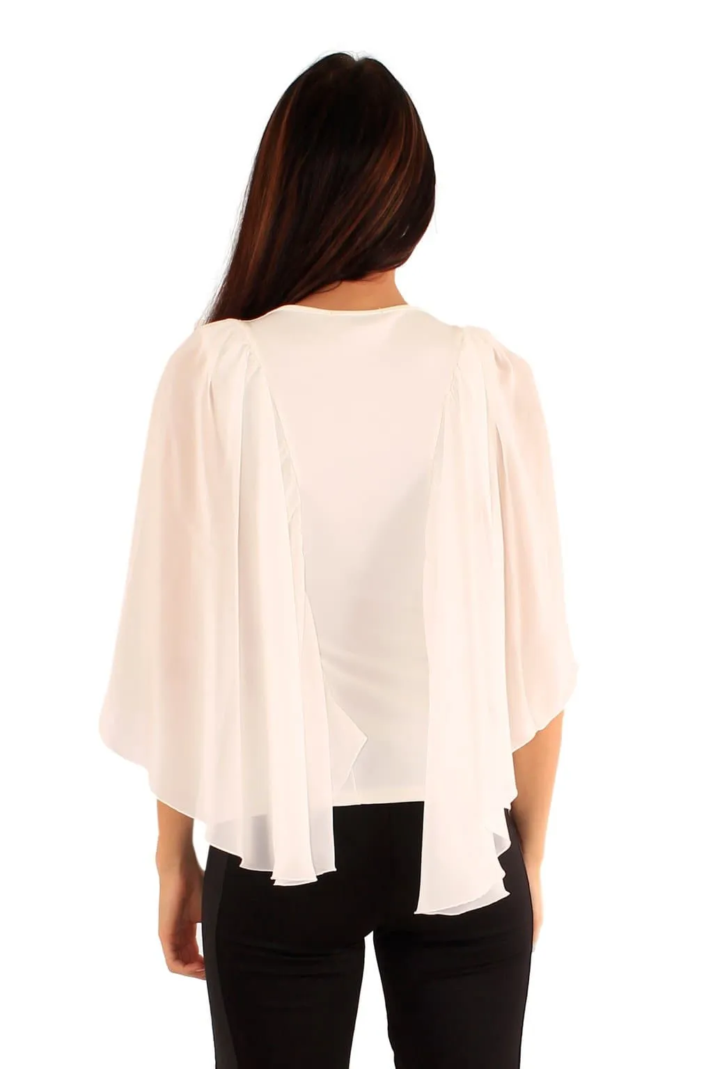 Ladies Batwing Chiffon Shirt