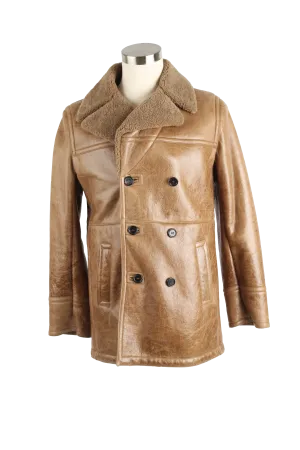 Leather Shearling Lined Coat