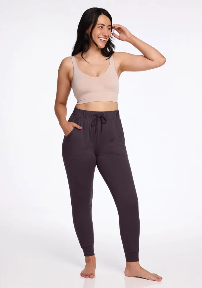 Mary Kate Lounge Pants - Chocolate Plum