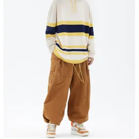 Men Wide Leg Joggers Hippie Streetwear Loose Baggy Trousers