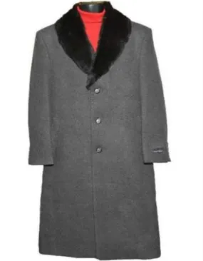 Mens Overcoat - Topcoat For Men - Winter Fabric - 1930s Overcoat - men's 1930s Overcoat - Charcoal Grey Coat