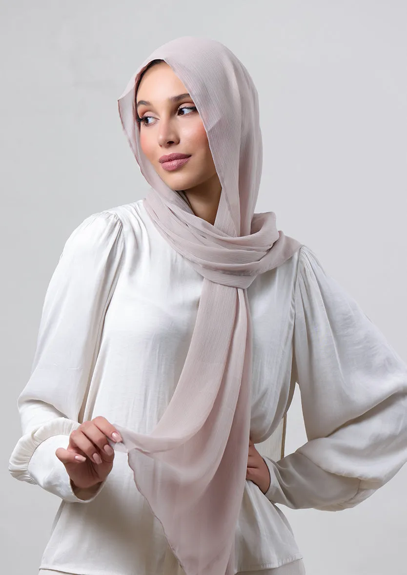 Mink- Classic Shawl- Plain Crinkled Chiffon