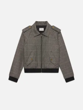 Modern Bomber Jacket -- Brown Multi