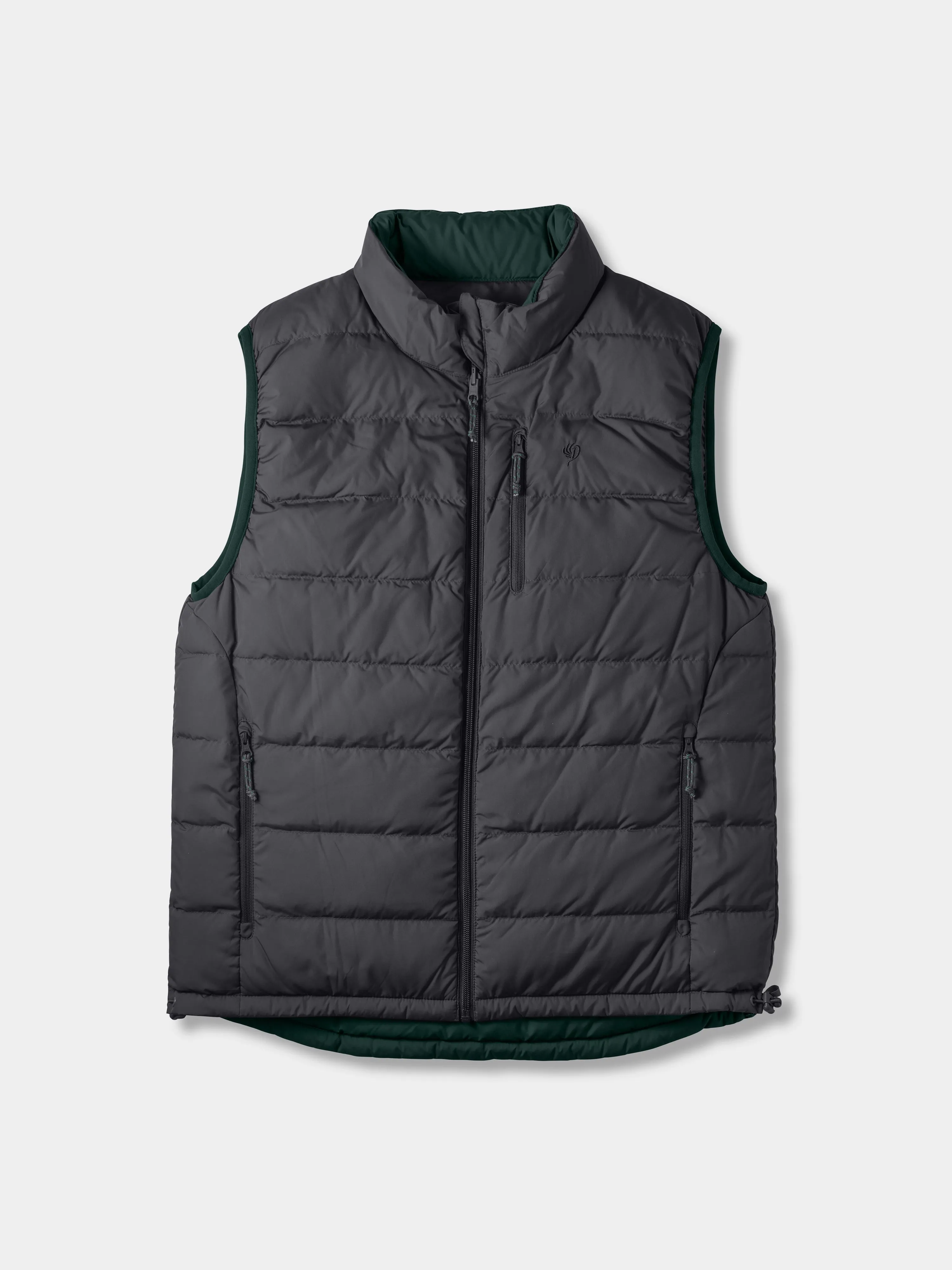 M's DryDown Reversible Vest - Pine / Charcoal