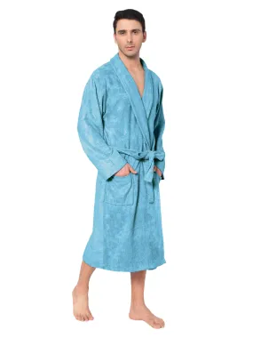 Mush 100% Bamboo Bathrobe for Men/Women (Unisex) S/M,(Pack of 1) (M, Emerald Blue)