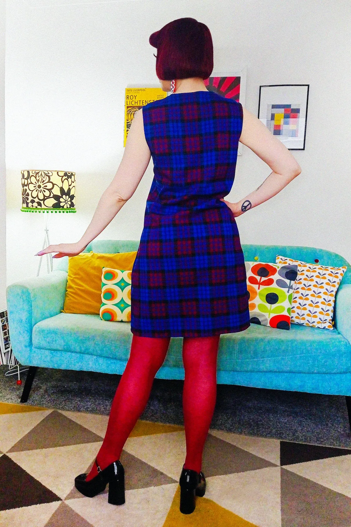 Nancy Plaid A-Line Shift Dress by Love Her Madly