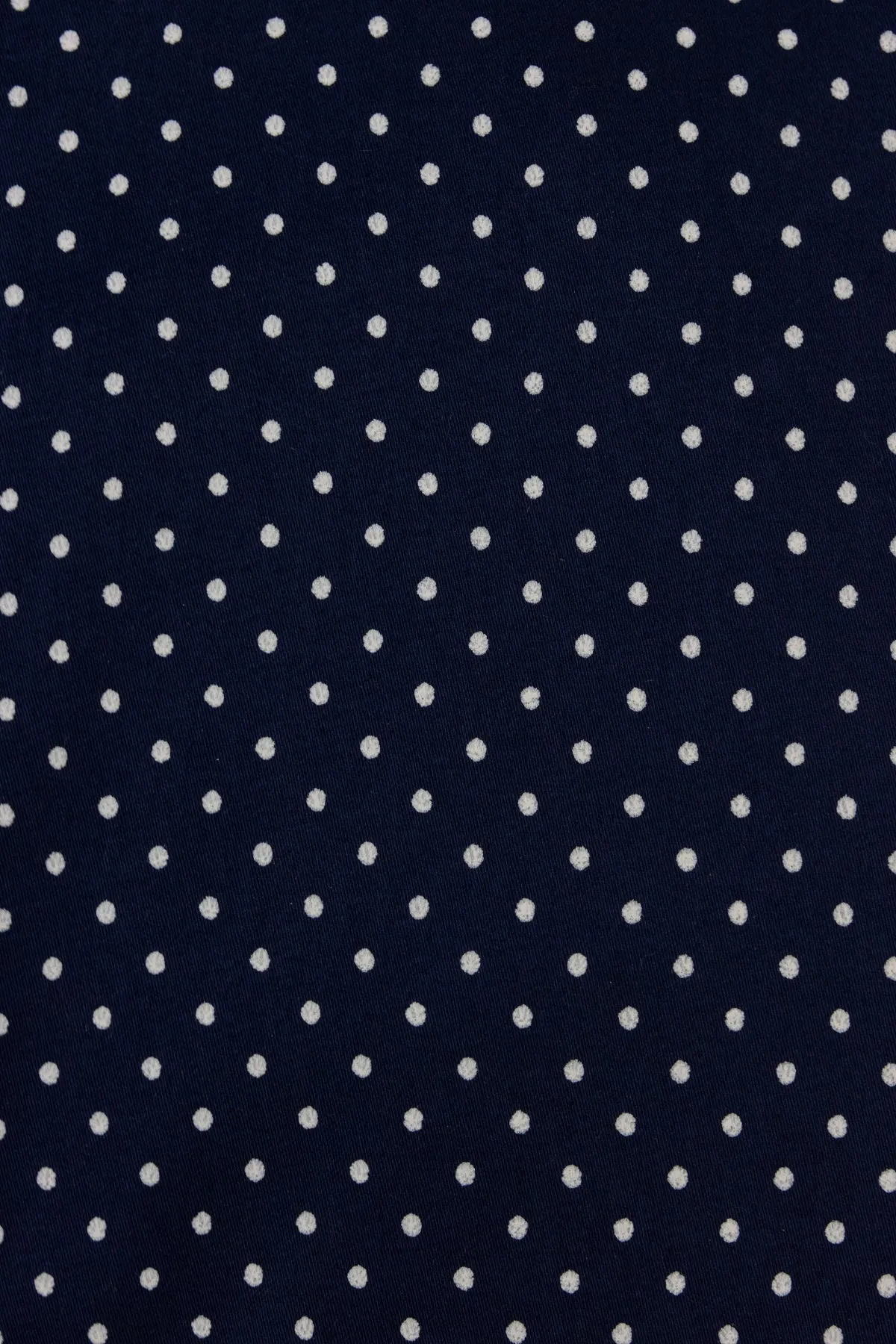 Navy Pin-Dot Pin Collar Shirt