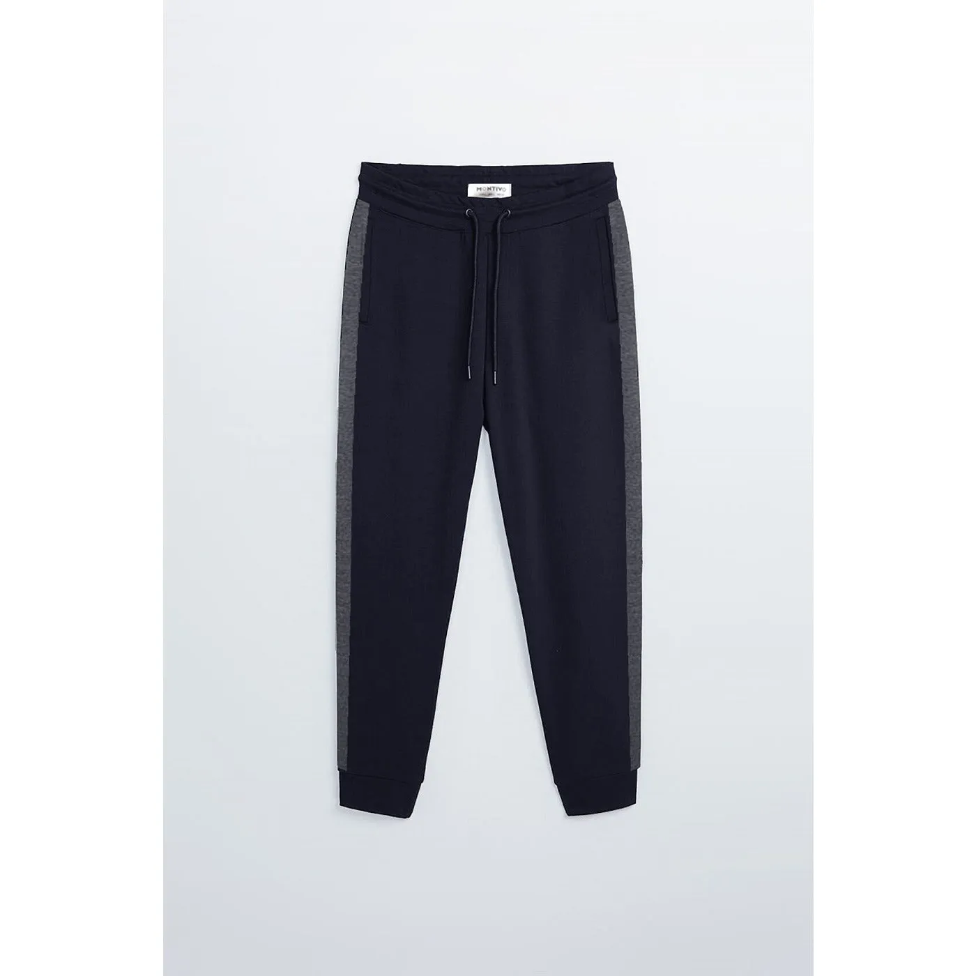 Navy Sports Joggers with Side Panel