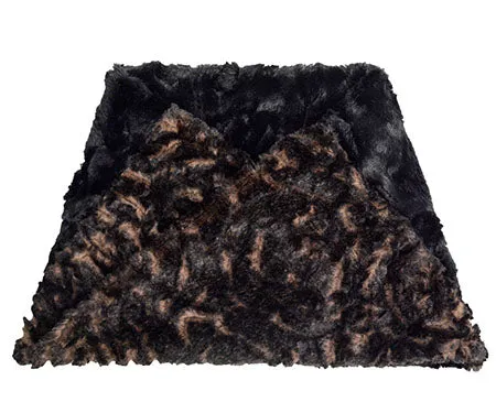 Neck Warmer - Luxury Faux Fur in Vintage Rose with Cuddly Black - Sold Out!