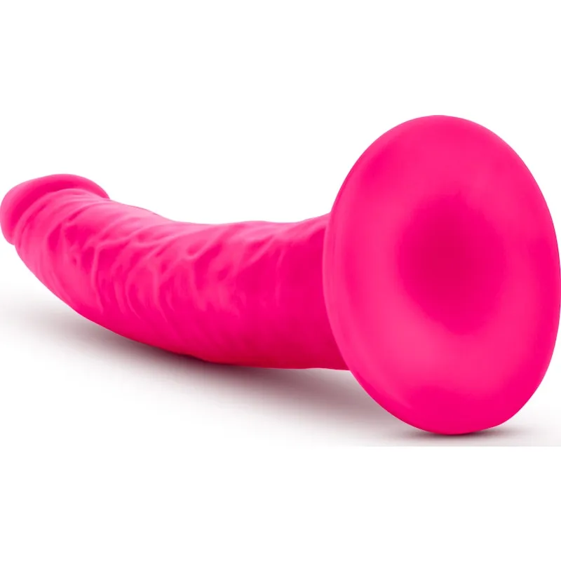 Neo Elite 7.5in Silicone Dual Density Cock Neon Pink