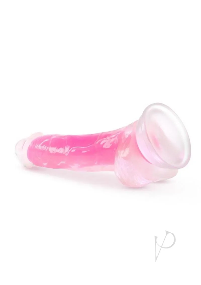 Neo Elite Gitd Dd Cock W/balls 7.5 Pnk