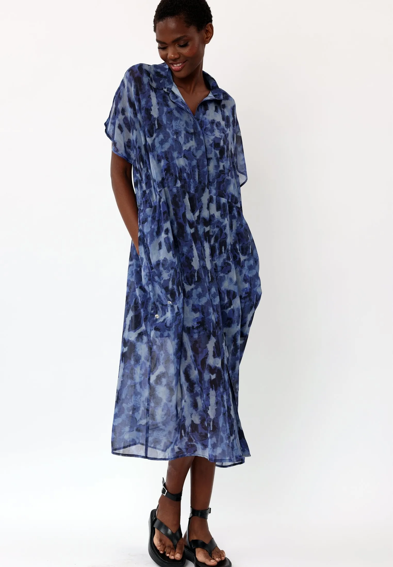 NOBLE SHIRTDRESS COVER NAVY