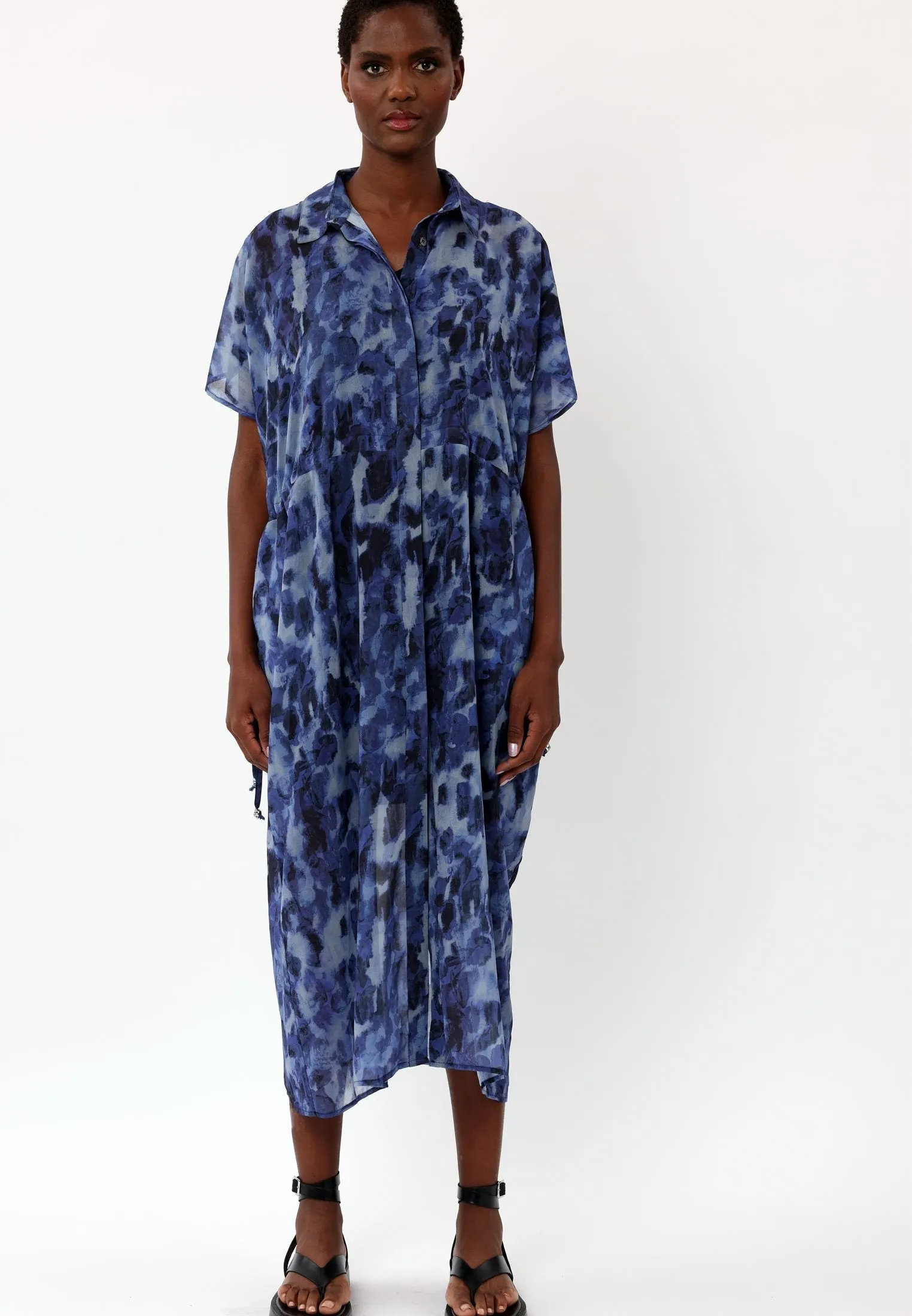 NOBLE SHIRTDRESS COVER NAVY