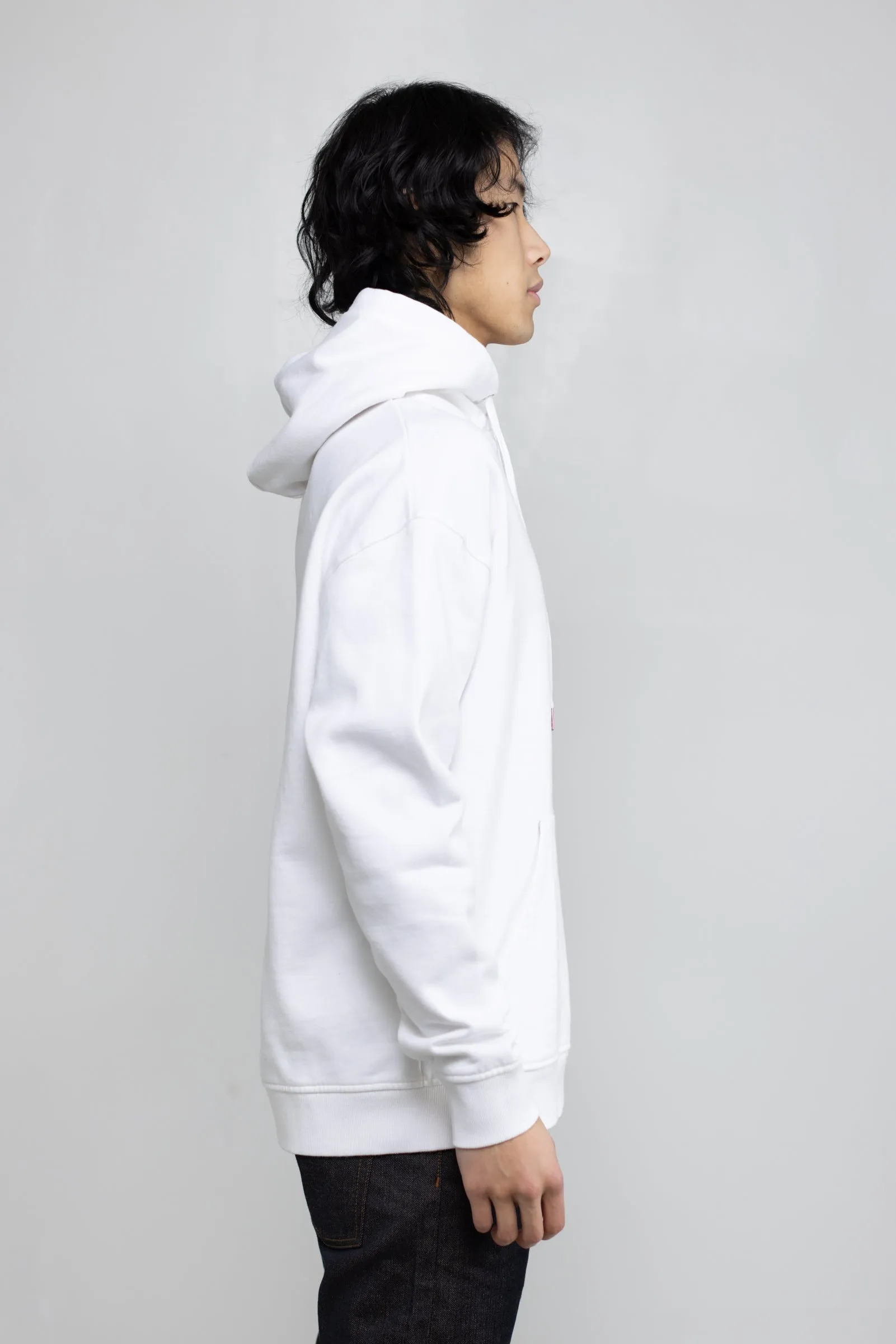 NS2173-2 Cotton Fleece Pullover Hoodie in White